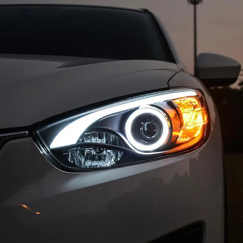 Автостайлинг для Mazda CX 5 фары 2011 2015 CX5 светодиодный ные DRL Биксеноновые линзы
