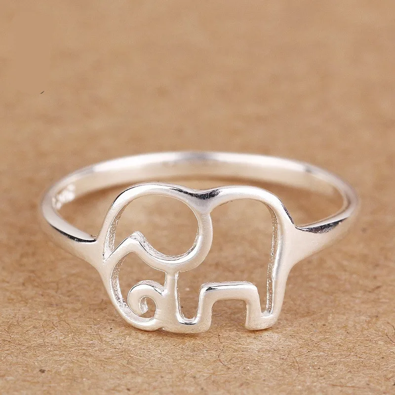 Женское кольцо со слоном из серебра 925 пробы размер 6 7 8 9|rings for women simple|fashion jewelry