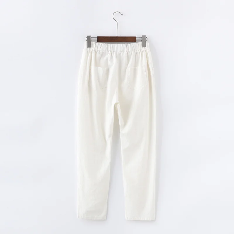 Women Ladies Trousers Summer Candy Colors Pants Lace Up Pantalon Femme Cotton Linen Sweatpants Casual Harem RE2422 | Женская одежда
