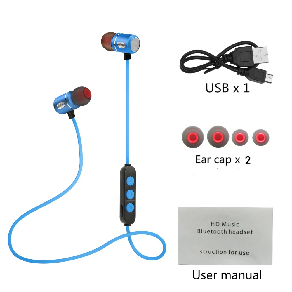 QAIXAG Новая беспроводная bluetooth-гарнитура Спортивная Магнитная в ухо с Bluetooth
