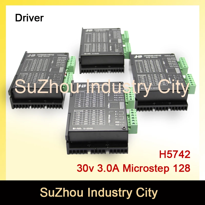 

4pcs 3A 12-32VDC 128 Microstep CNC Stepper motor Driver H5742 stepping motor driver for nema17,nema23 stepper motor controller