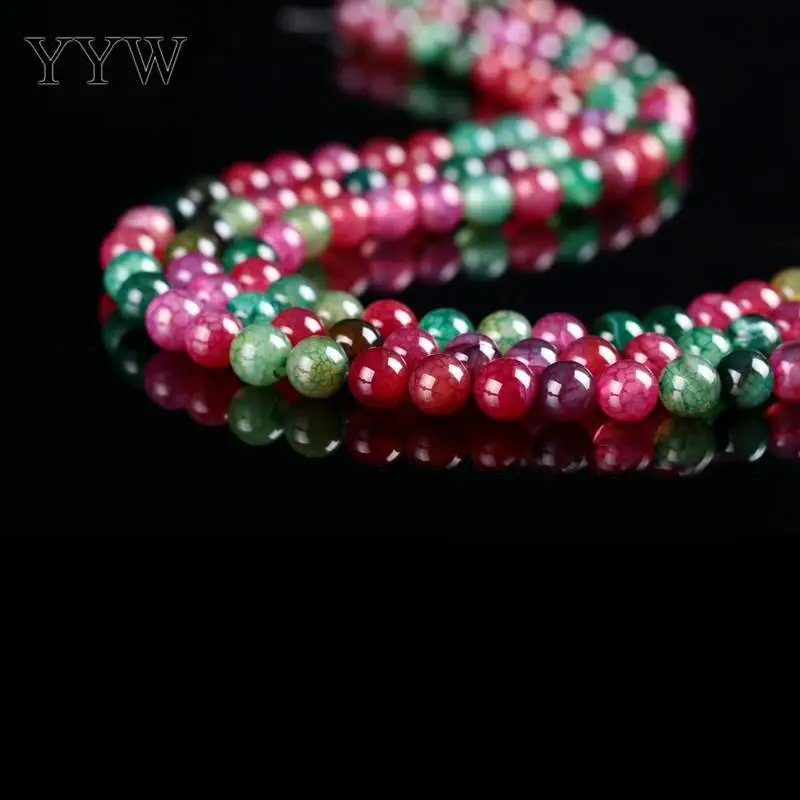 High Quality Natural Stone Tourmaline Beads Round Loose 4mm 6mm 8mm 10mm 12mm For DIY Necklace Bracelet Jewelry Making | Украшения и