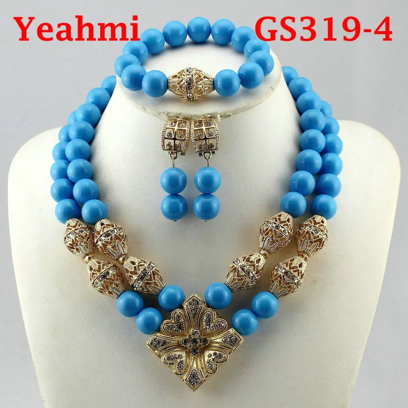 

2018 Fashion Dubai Jewelry Sets Bridal Gift Nigerian wedding accessories big african Gold-color jewelry set Wholesale design