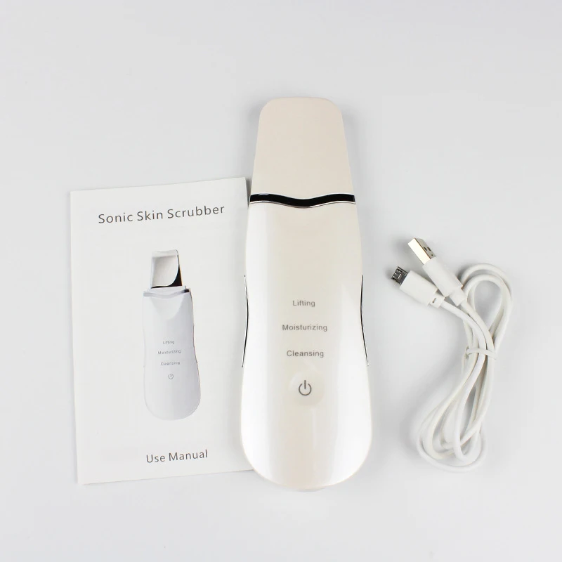 

Ultrasonic Skin Scrubber Peeling Shovel Machine Blackhead Remover Exfoliating Vibration Massage Beauty Facial Deep Cleaner Tools