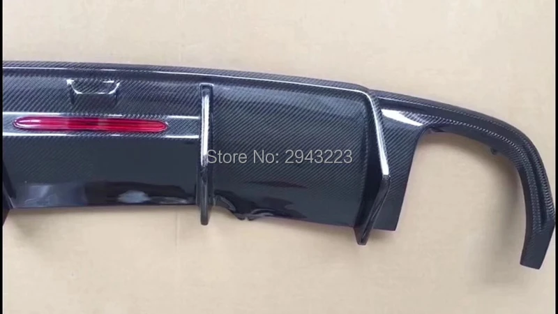 For Audi A4 Sline S4 A4 B9 Sedan 4Door- Carbon Fiber Rear Diffuser Bumper Spoiler Guard Protector Skid Plate Cover