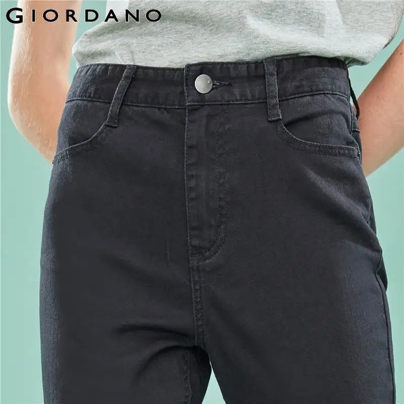 Giordano женские джинсовые джинсы с высокой посадкой эластичный деним для женщин