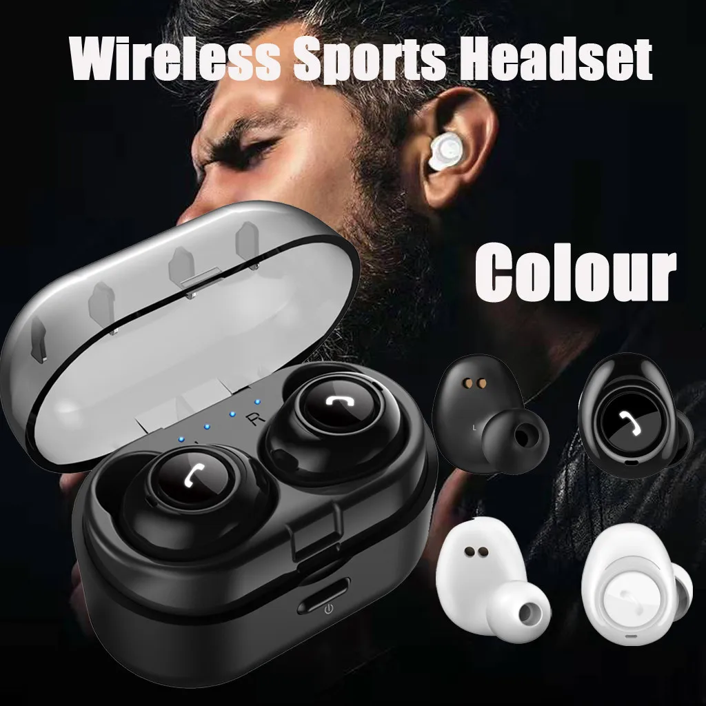 Беспроводная bluetooth гарнитура VOBERRY Mini TWS стерео наушники с микрофоном зарядный