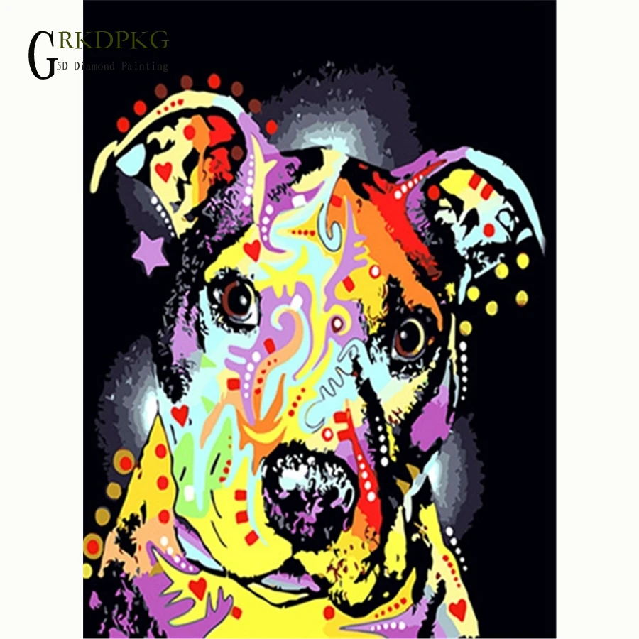 

Алмазная 5d Вышивка «сделай сам», картина с собакой, вышивка крестиком, мозаика без отделки, украшение для дома