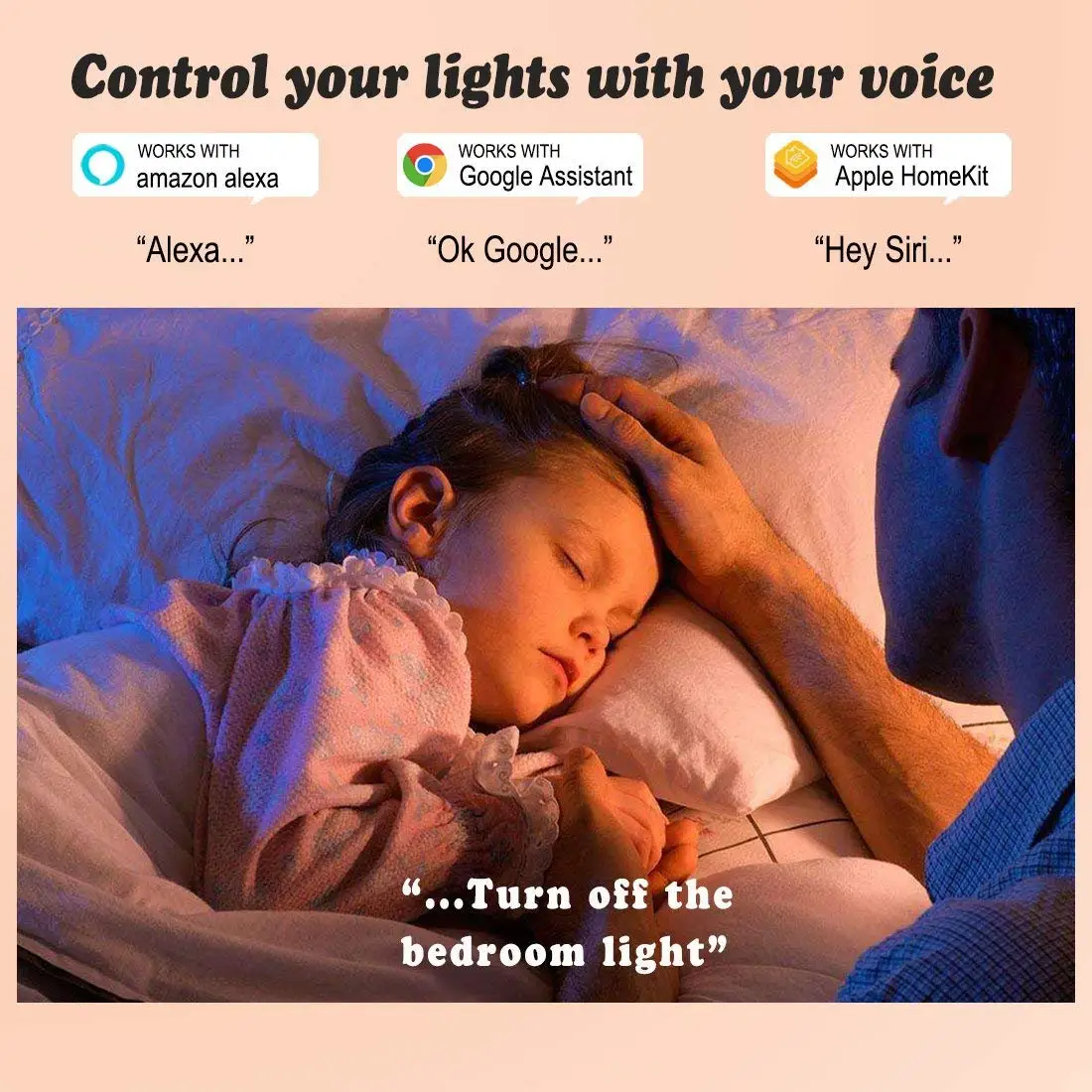 WiFi умный светильник, светодиодный светильник, 7 Вт, RGB, теплый/холодный, с регулируемой яркостью, меняющий цвет, A19, 60 Вт, эквивалент, E14, база, работает с Alexa, Google Home