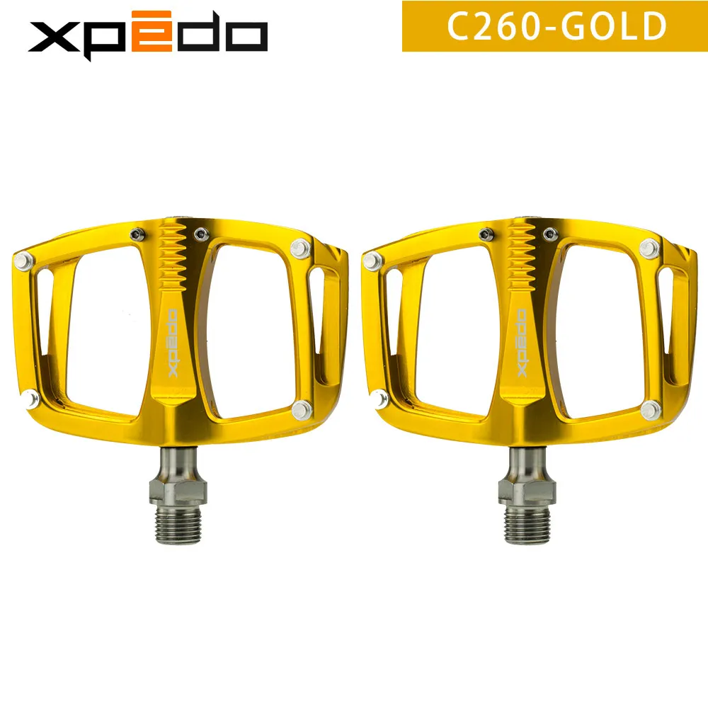Wellgo xpedo C260 Mountain Road Bearing Sealed Aluminum Platform Pedals 195g/pair titanium spindle | Спорт и развлечения