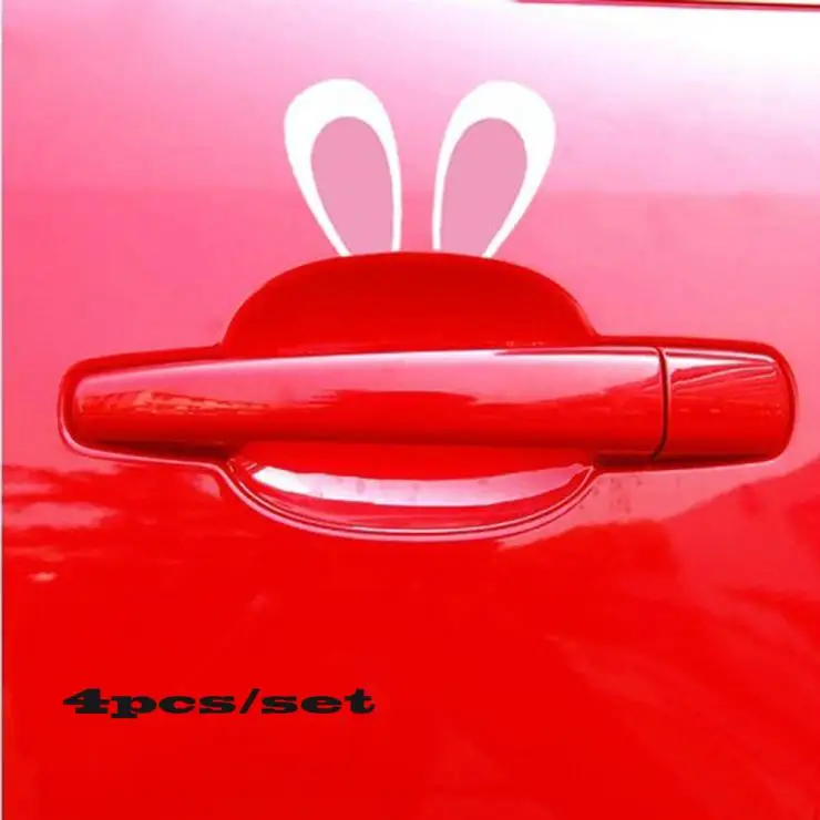 Автомобильный Стайлинг Aliauto 4 x с забавными кроличьими ушками ручками и стикерами