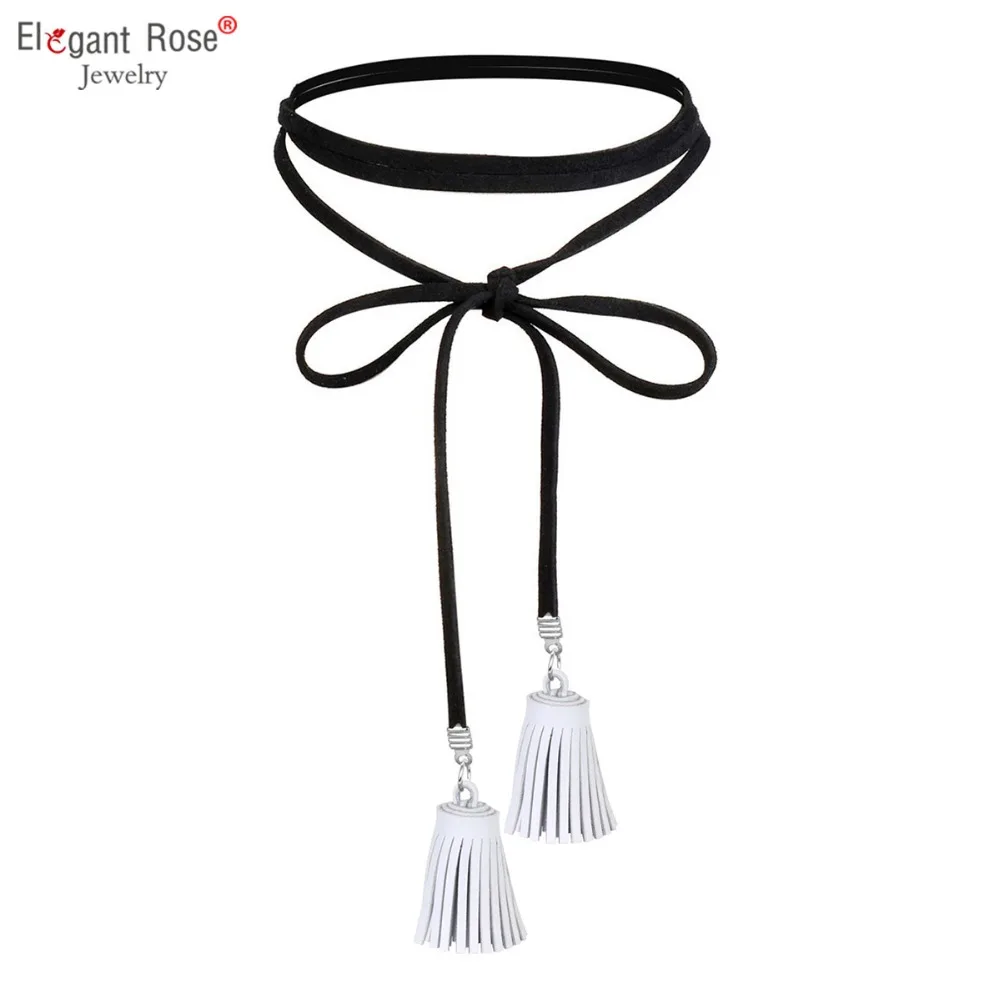 Элегантная роза 5 видов цветов Бархатная веревка цепочка Татуировка колье