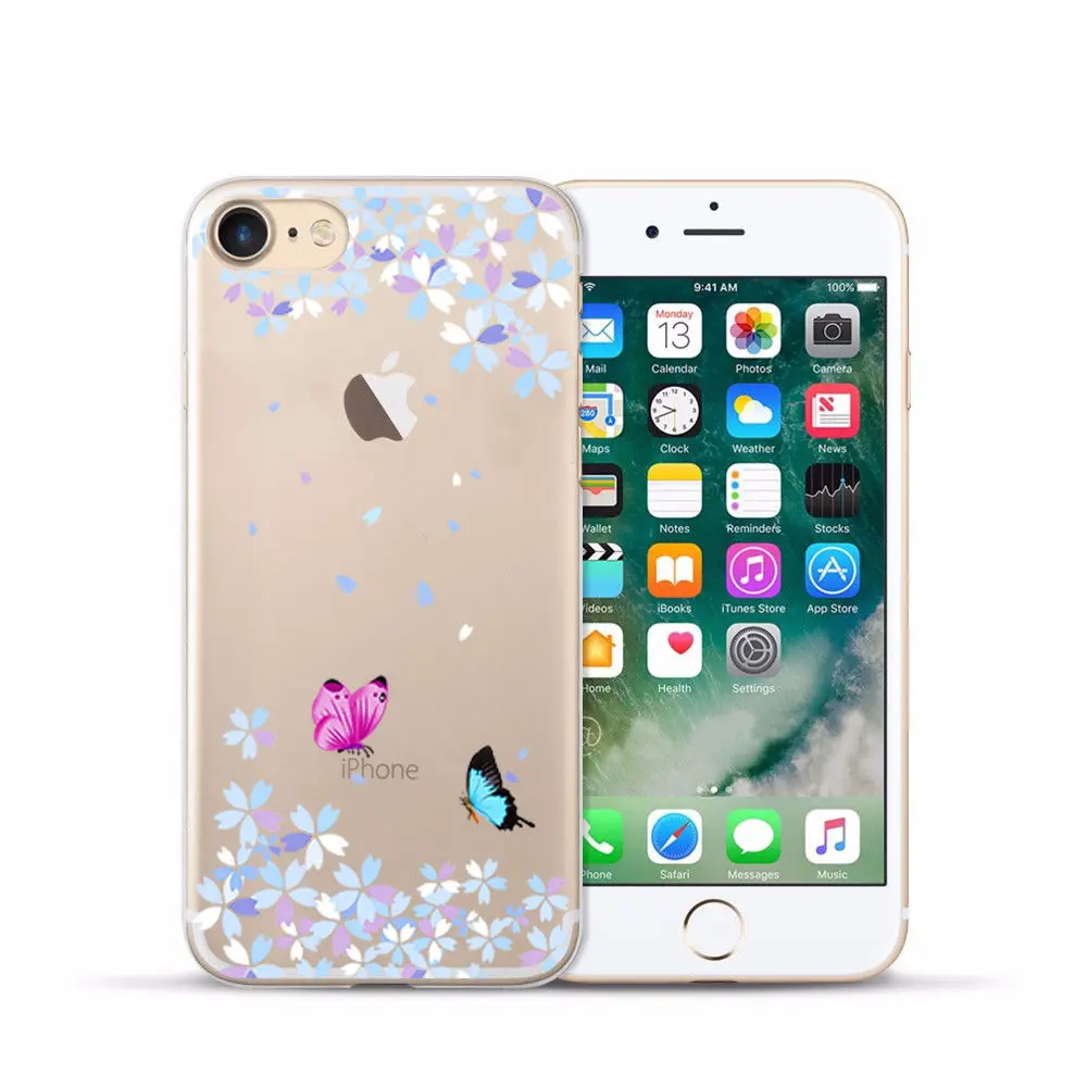 Transparent Silicone Case for Iphone 7 Soft TPU Cover 4S 5C 5S SE 6s 6 PLUS 8 plus X XS XR MAX Fundas |