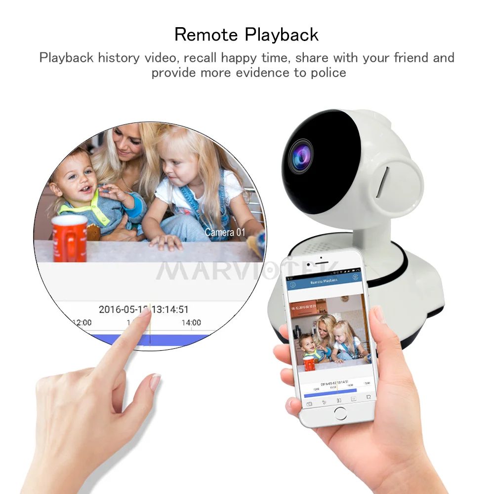 Беспроводной радионяня Wi Fi IP камера 720P видео няня с монитором домашняя