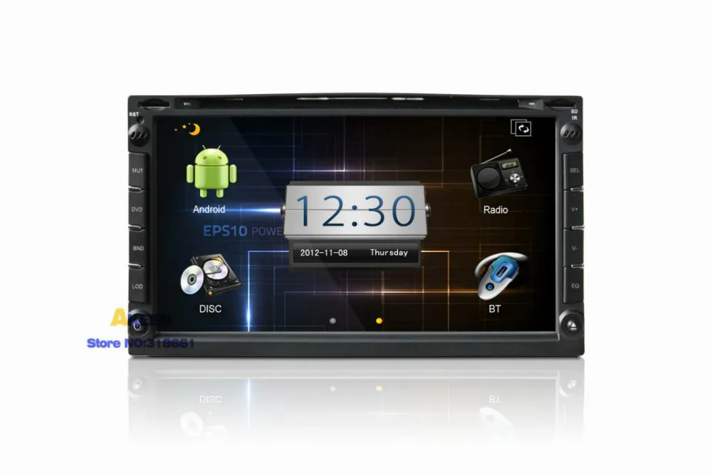 Double Din Car Radio Android 4.0 Cortex A10 1.0GHZ Nand Flash 4GB 3D UI Build-in GPS Bluetooth for Ipod FM MP3 DVD | Автомобили и