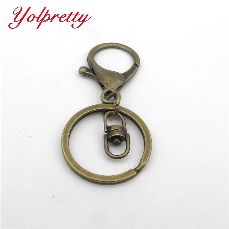 Yolprtty 3 шт./лот 30 мм длинное кольцо для ключей 70 популярная классическая бронзовая