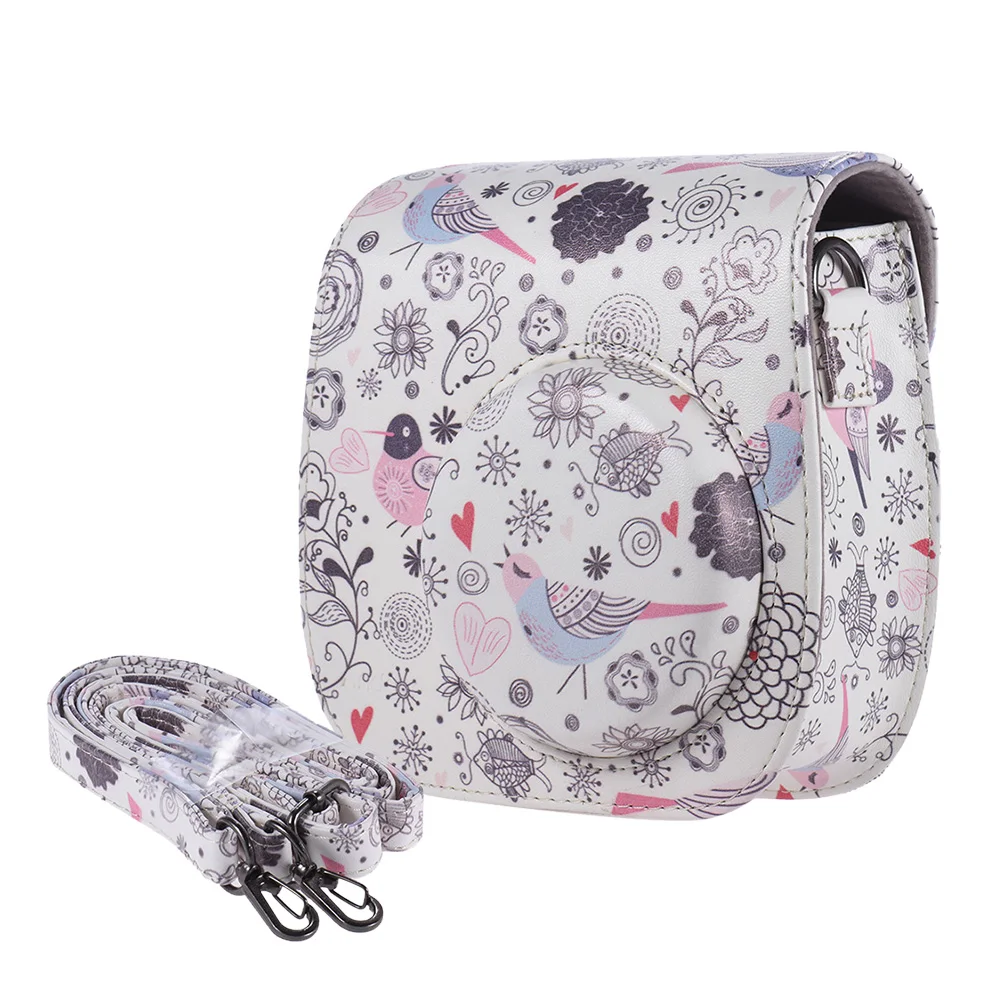 Andoer милый прекрасный ПУ кожаный защитный чехол для камеры с рисунком птицы