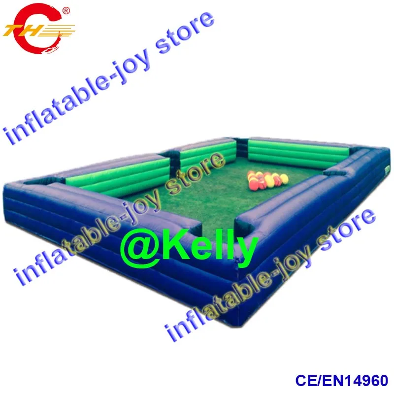 free door shipping inflatable snooker pool table blue foot game soccer billiard | Игрушки и хобби