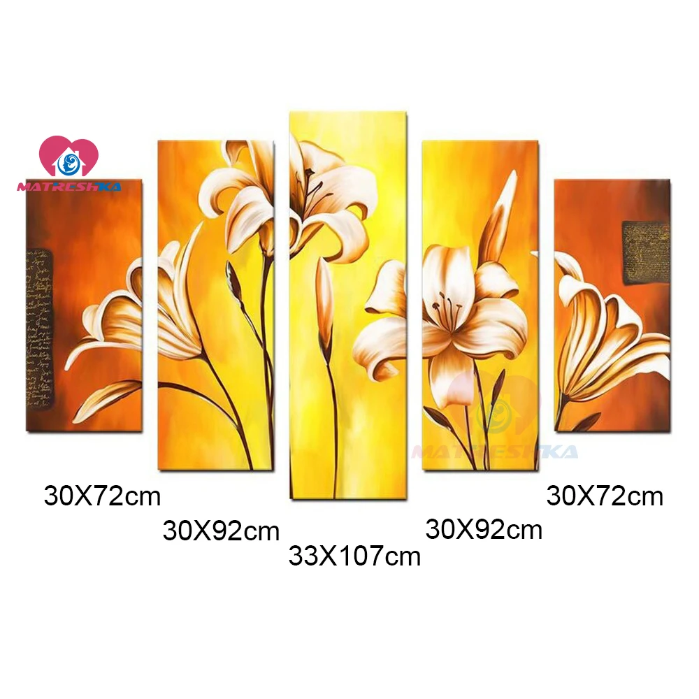 5 шт. полная Алмазная вышивка декоративные цветы 5d Diy алмазная живопись мозаика