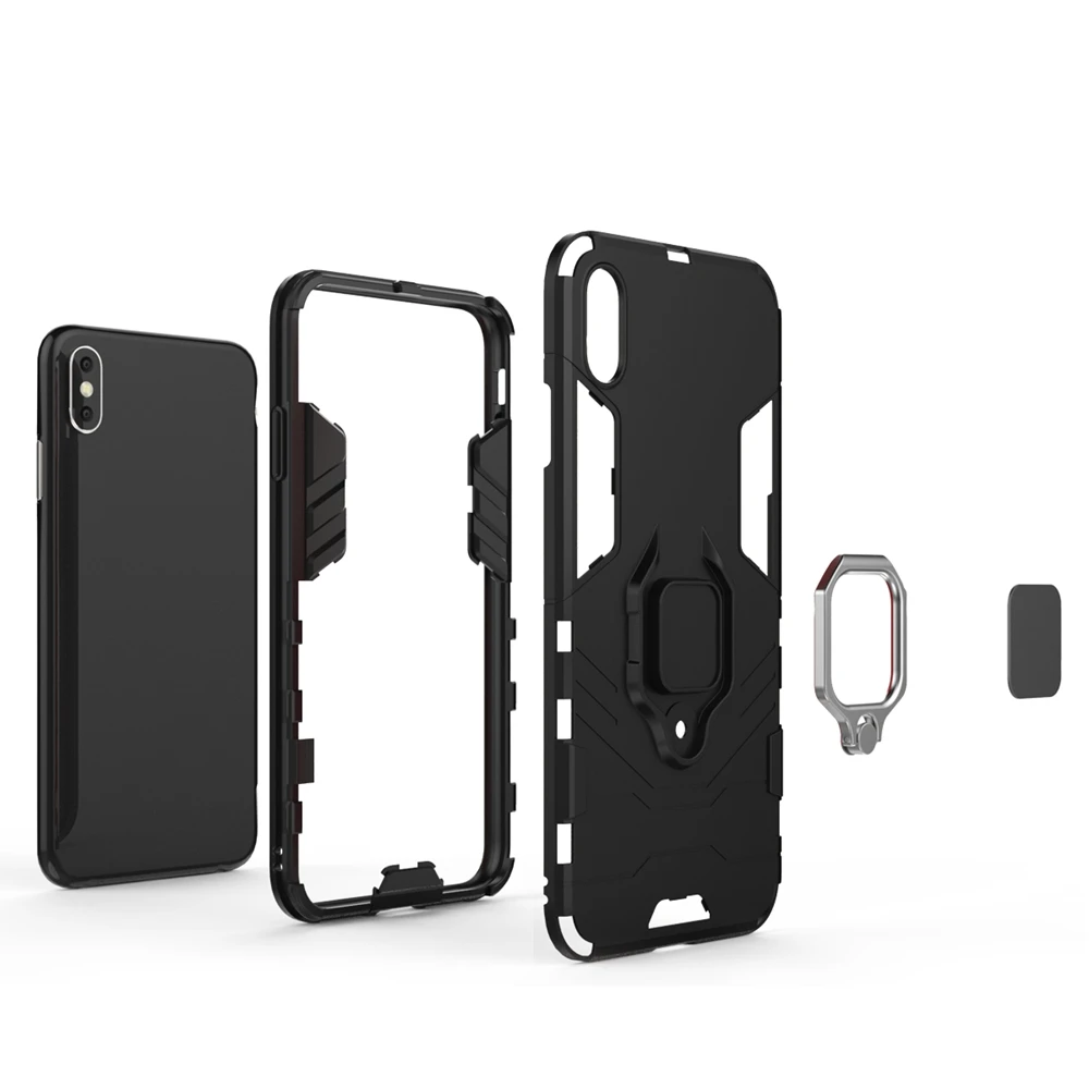 Для iPhone 7 8 6 6s плюс BOTYE чехол для X XS Max XR магнитное металлическое кольцо в виде