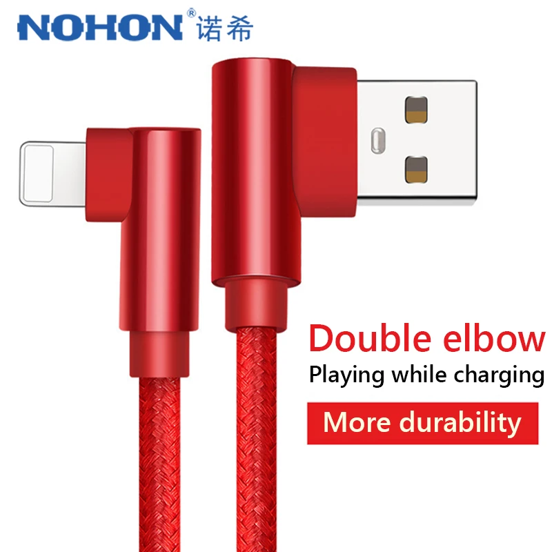 NOHON USB кабель для зарядки и передачи данных освещение iphone 5C 5 SE XS MAX XR X 8 7 6 6S 5S Plus 90