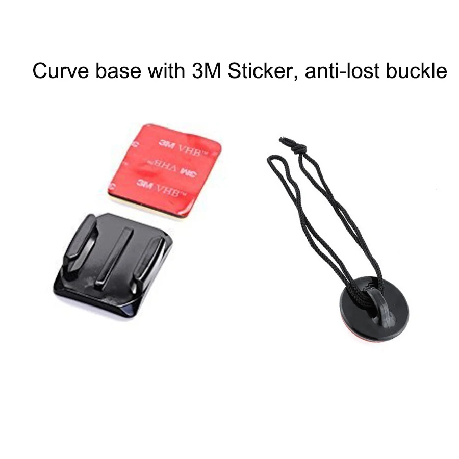 Curve base kit PATCHSKY 360 градусов вращающийся для крепления на шлем для клейкую ленту 3м Стикеры для спортивной экшн-камеры Go pro Hero 7/6/5 black Label спортивной экшн-камеры XIaomi Yi 4k eken H9R/H9 OSMO действий - Цвет: Curve base kit