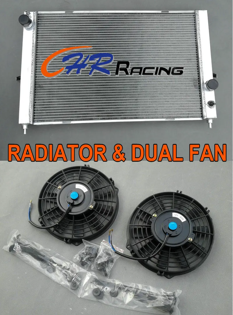 Двойной вентилятор + 40 мм алюминиевый радиатор для Land Rover Discovery II 2 5 Td5 1999 2004 00 01 02