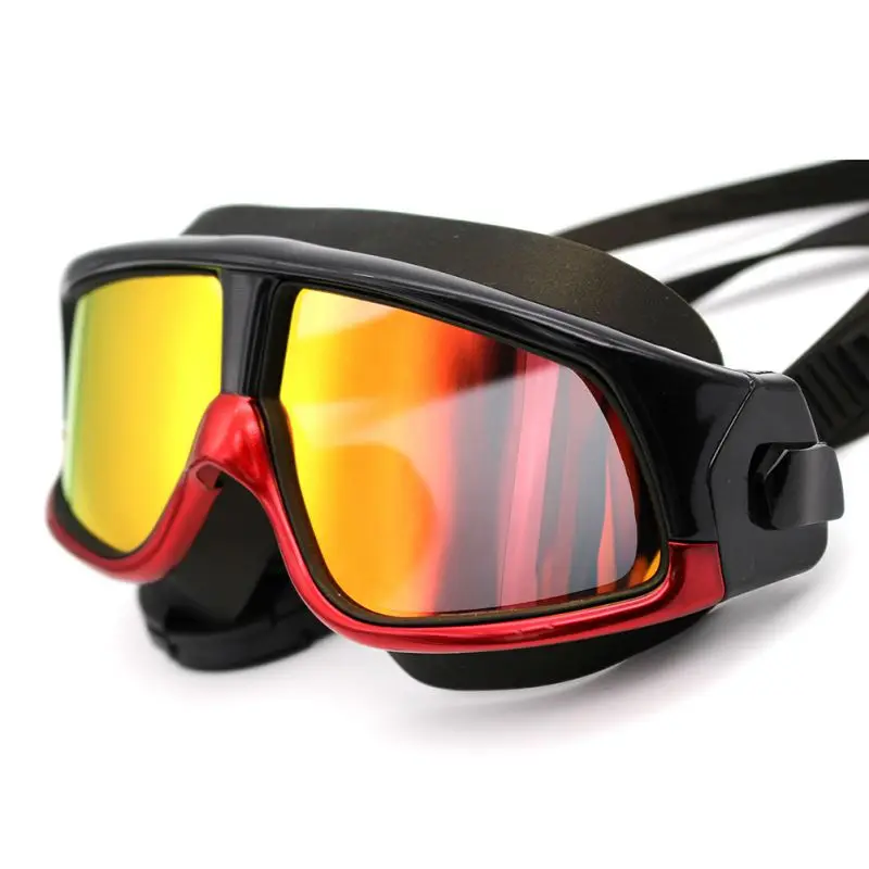 Unisex Silicone Frame Large Swim Glasses Swimming Goggles Anti-Fog UV Protect Men Women Waterproof with Case | Спорт и развлечения