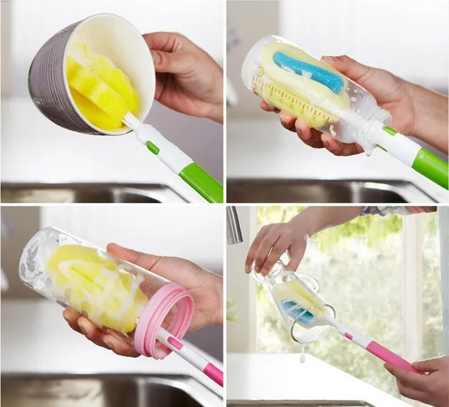 1 шт. Съемная губка для кухни многофункциональная Чистящая Щетка с ручкой щетка