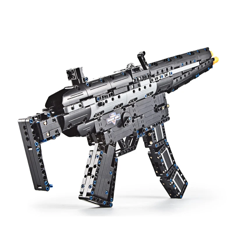 Современный конструктор военное оружие строительный блок Резиновая лента MP5