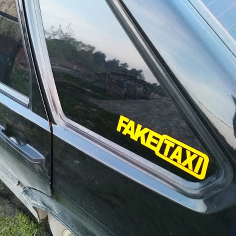 2 шт. забавные такси JDM светоотражающего стикера Водонепроницаемый Окна