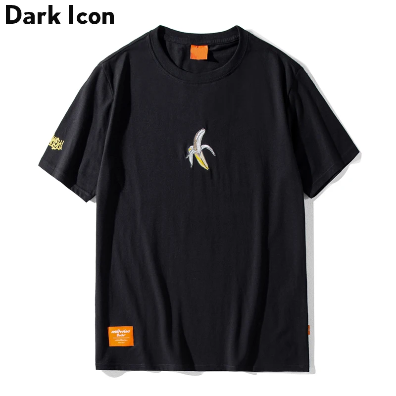 Мужская футболка в стиле хип хоп Dark Icon хлопковая с короткими рукавами и принтом