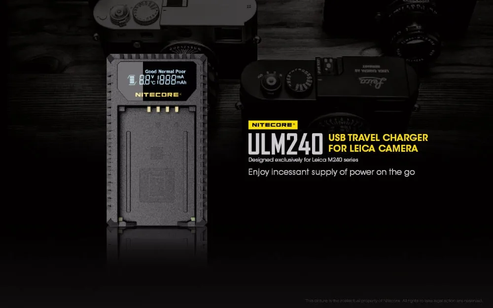 Nitecore ULM240 USB зарядное устройство для Leica BP SCL2 аккумуляторы совместимые LeicaM (Typ 262) M