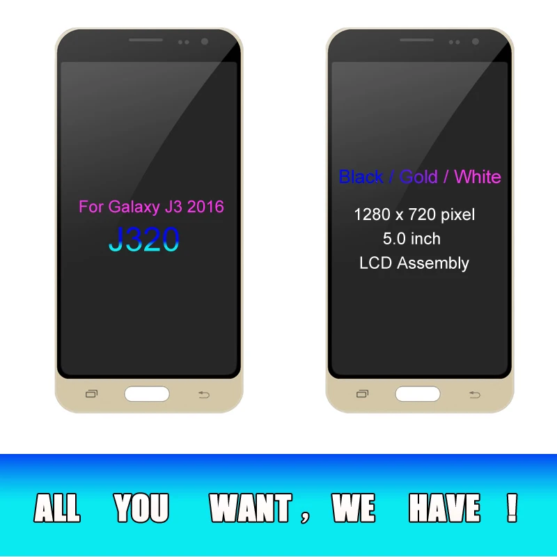 Сменный экран для samsung Galaxy J3 2016 J320 J320FN J320H сенсорный ЖК дисплей дигитайзер в сборе