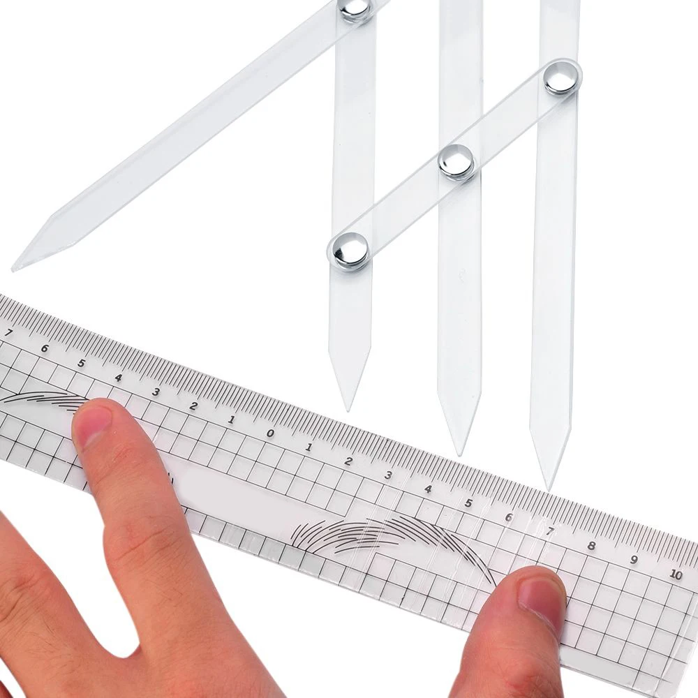 

ATOMUS 1PC Plastic Transparent Permanent Makeup Ruler Eyebrow Shaping Stencil Tools Ratio Divider Ruler tattoo tool