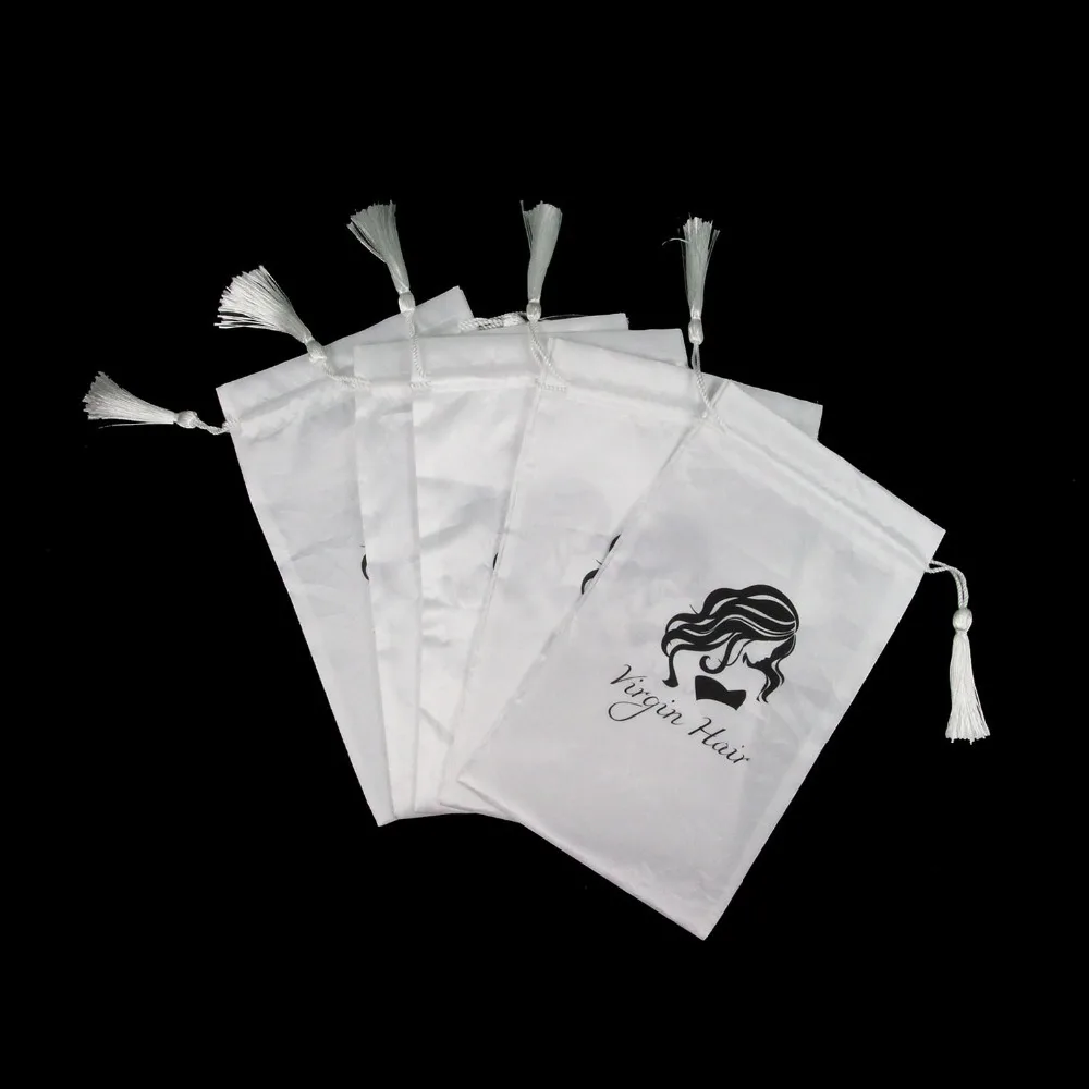 5 шт белые натуральные волосы упаковочная сумка с шнурком пучки для наращивания