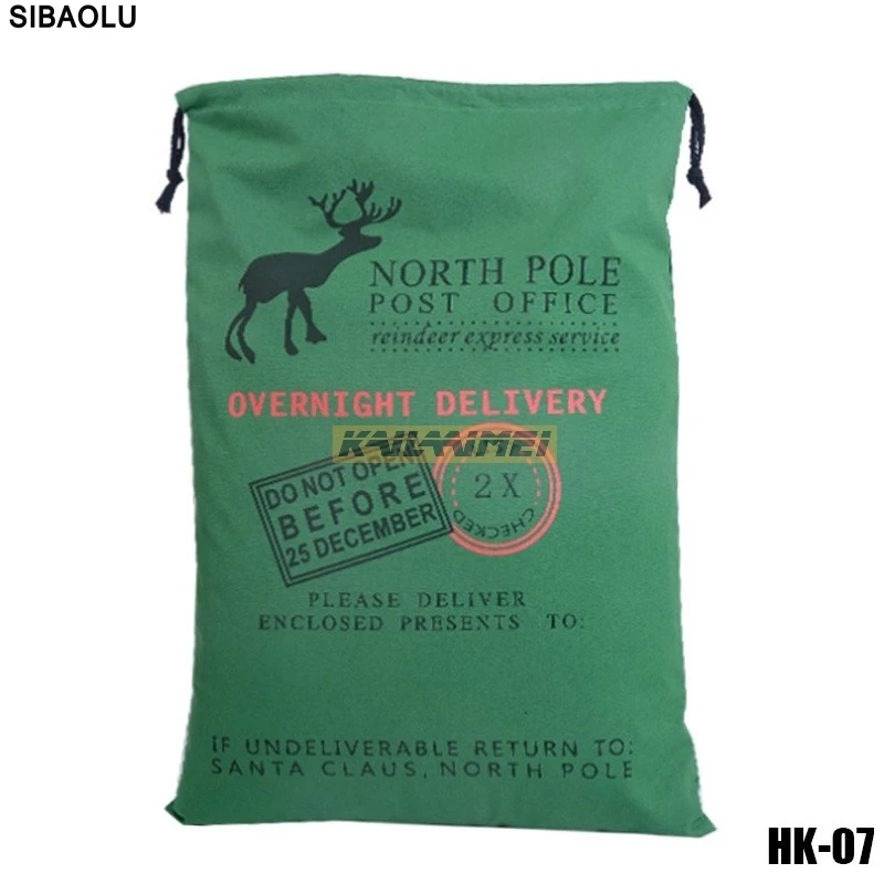20 штук 21 стиль Рождество холщовый мешок конфет подарок Сумки 50x70 см Санта Клаус
