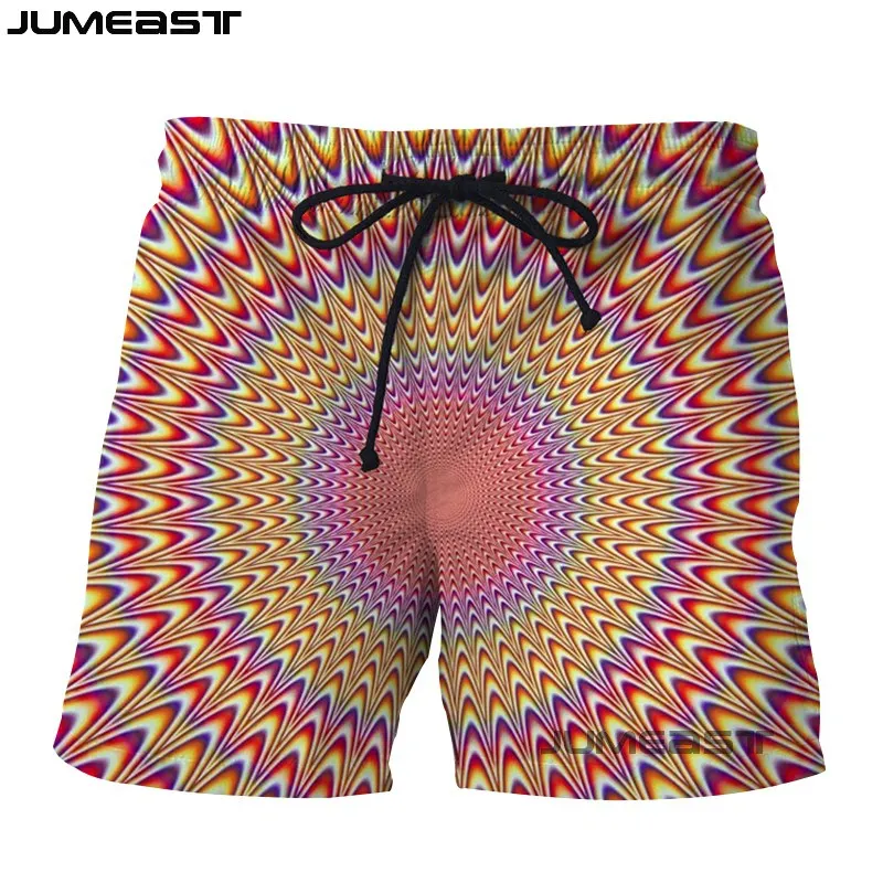 Jumeast Брендовые мужские женские и 3d-принты визуальные иллюзии шорты Плавки новые