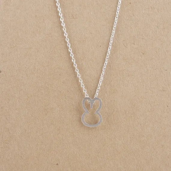 Цепочка с подвеской в виде маргариток|bunny necklace|pendant necklaceanimal jewelry |