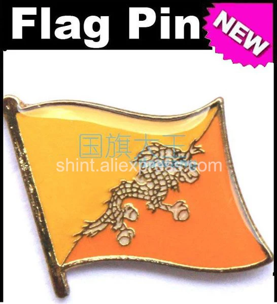 

Lapel Pins Bhutan Flag Pins All Over The World Badge Emblem Country State Pins