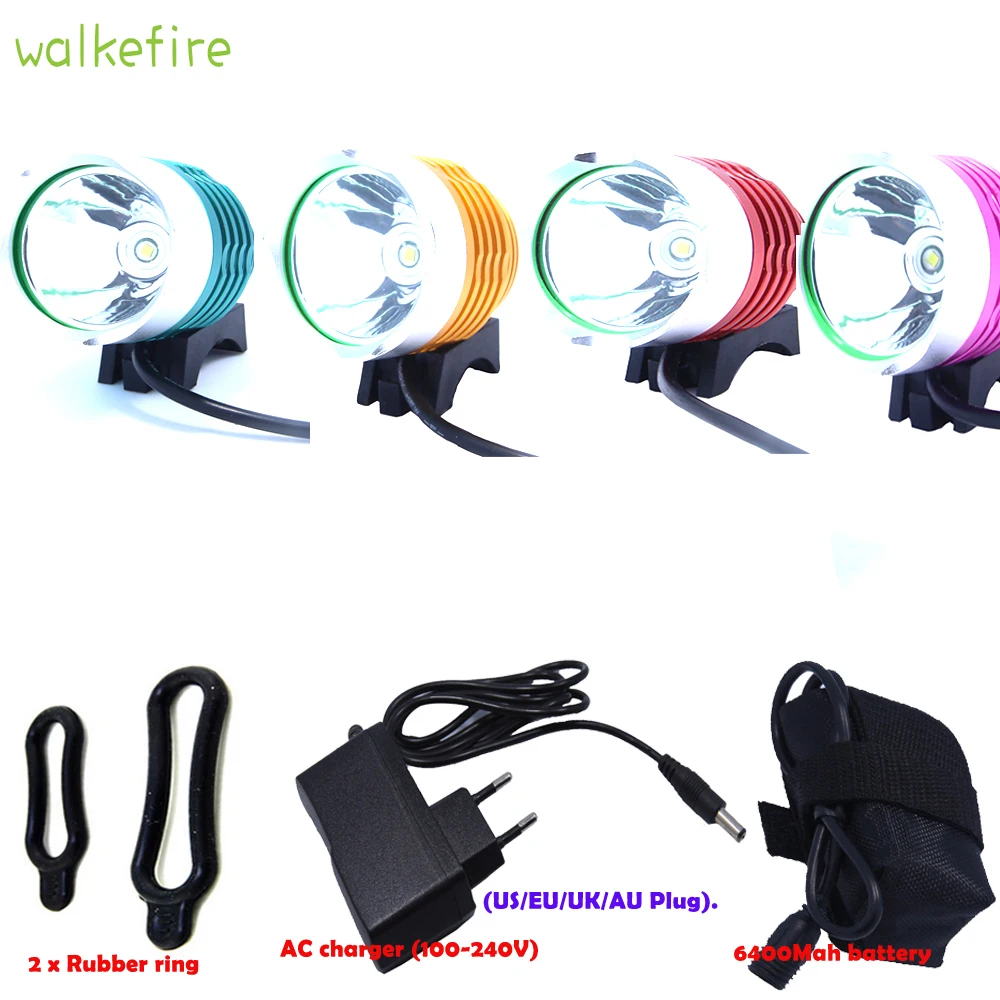Walkfire 1800 люмен XML T6 светодиодный фонарь для велосипеда водонепроницаемый 3 режима +