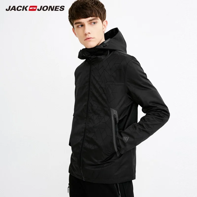 JackJones Men's Hooded Windbreaker Jacket Short Coat Hoodies Menswear 218121528 | Мужская одежда