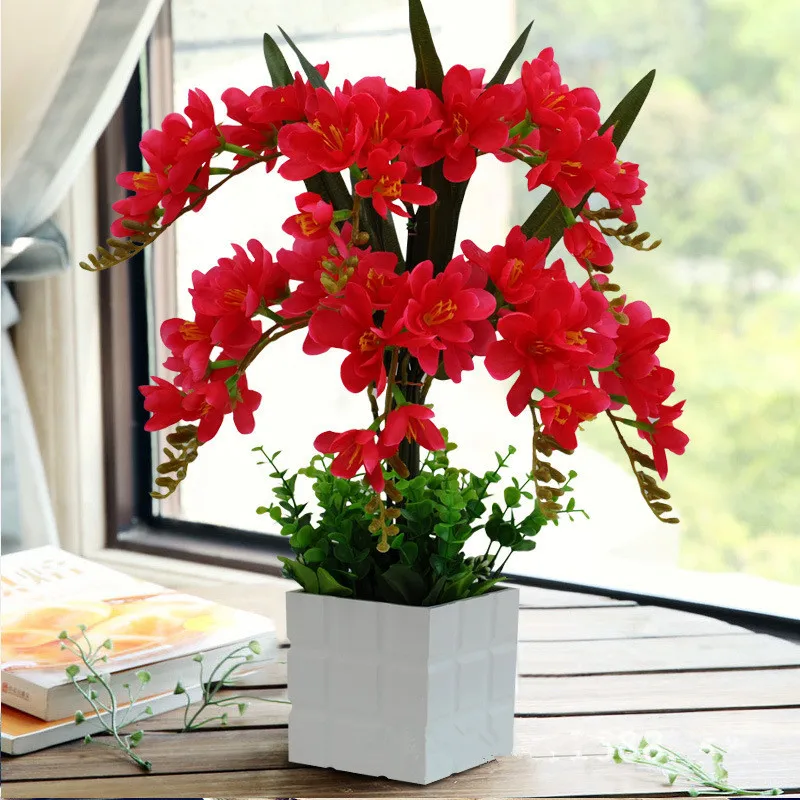 цветы искуственные künstliche blumen fleurs artificielles Нежный Phalaenopsis искусственные в горшке