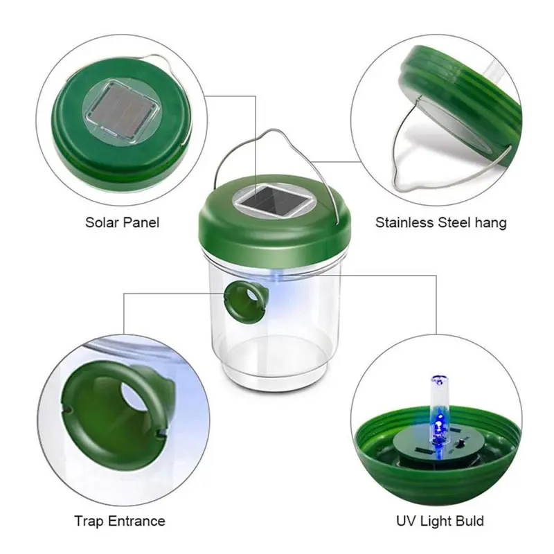 2 шт Солнечные ловушка для ОС убийца открытый Пластик Би Водонепроницаемый