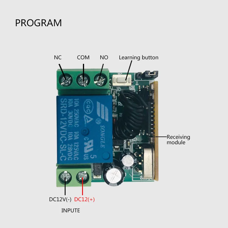 Универсальный беспроводной пульт дистанционного управления Переключатель 12 В