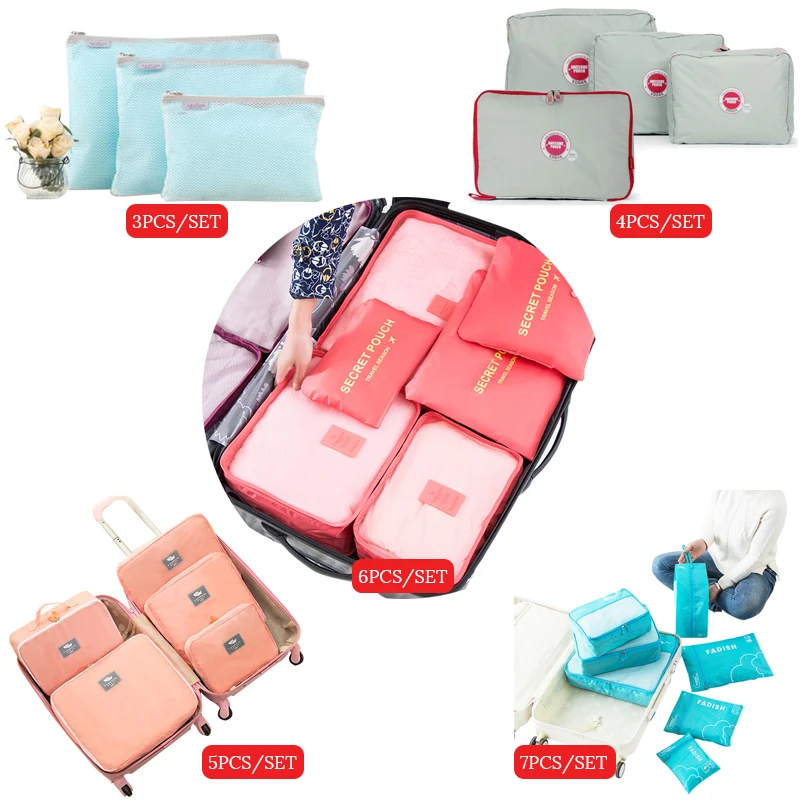 6 шт./компл. высокого качества Oxford Тканевые для путешествий сетчатые сумки