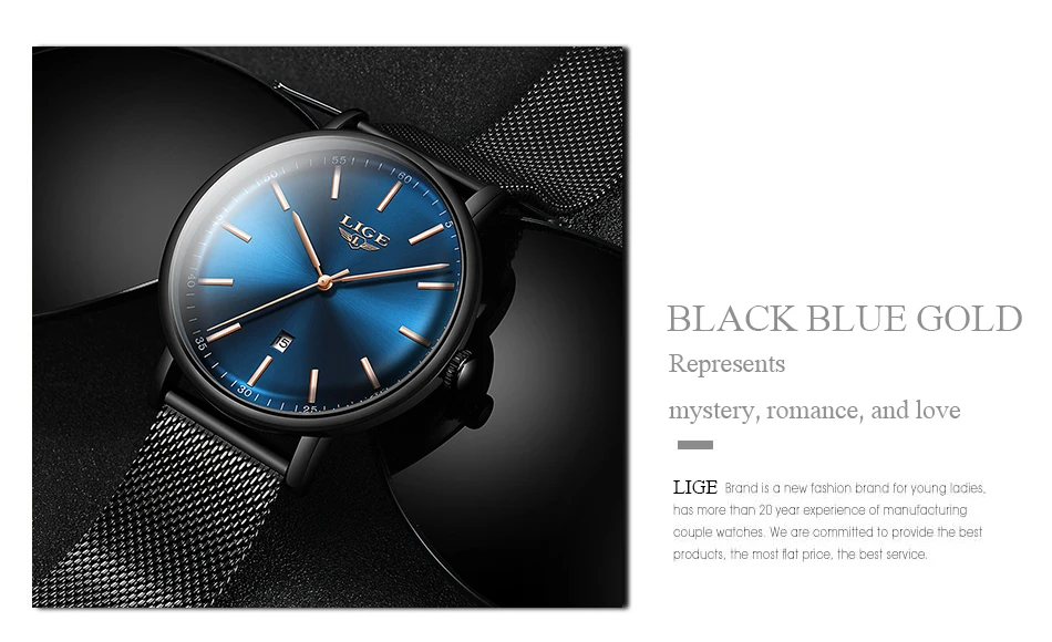 Relojes Hombre Мода г. Повседневное часы для женщин для мужчин's LIGE женщин Классические кварцевые нержавеющая сталь водонепроница