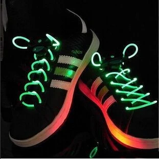 5pair/lot LED Shoelaces Flash &amp Light Up Shoe Laces Optical Fiber bootlace Party Accessories Seven Colors Free shipping | Обувь
