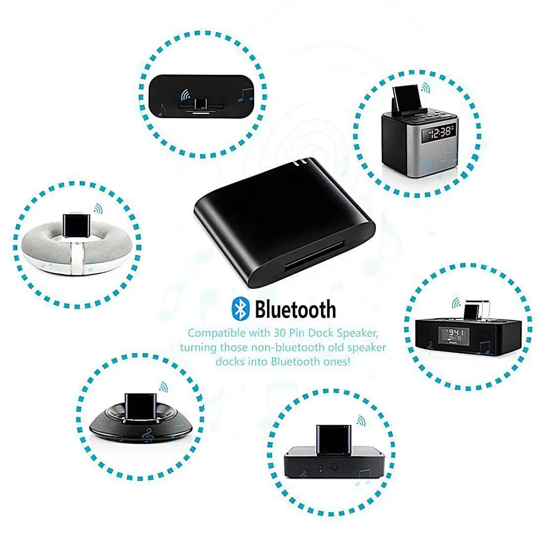 30pin Bluetooth адаптер 4 1 A2DP аудио музыкальный приемник для Bose Sounddock и 30Pin iPhone iPod док