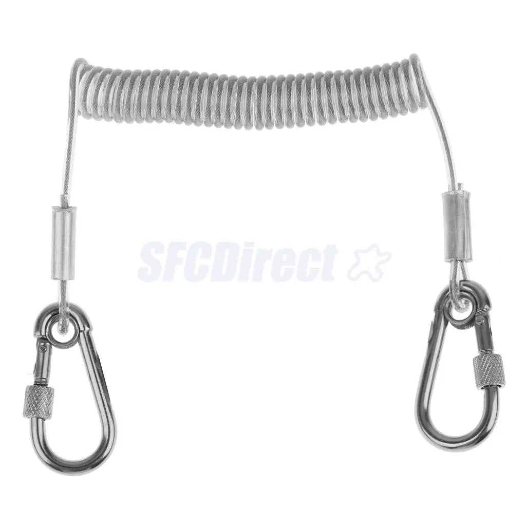 Раздвижной стальной проволочный шнур 1 6 м защитный с карабинами для фиксации